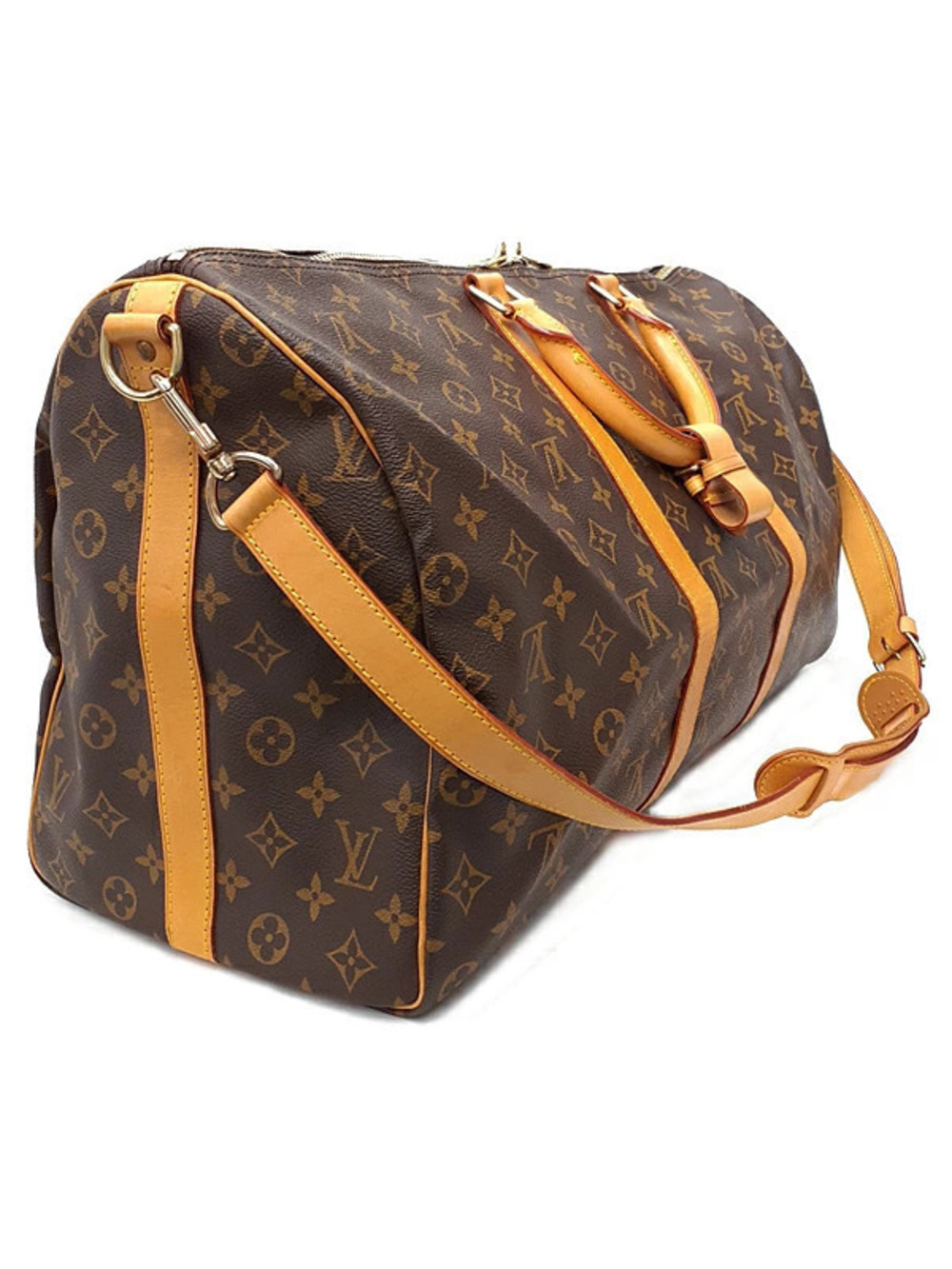 Louis Vuitton Monogram Bandouliere Keepall Bag Brown
